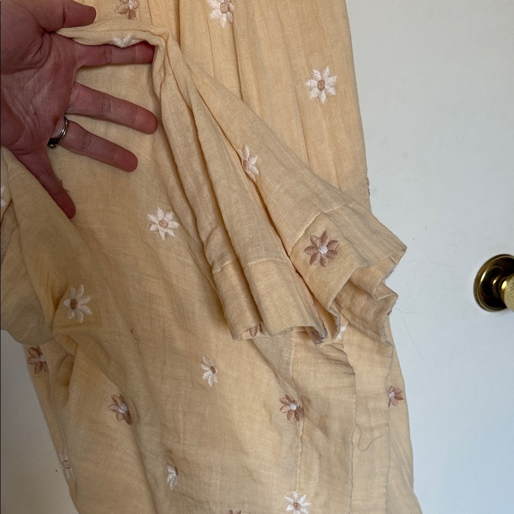 Free People Cream Floral Long Sleeve Dress - Picture 7 of 8